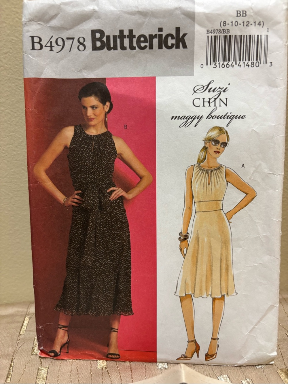 Butterick sewing patterns  Sleeveless Gathered-Neck Midi Dress sewing patterns